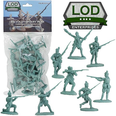 Playsets 1/32 Revolutionary War American Light Infantry Playset (16) (Bagged) (LOD Enterprises)