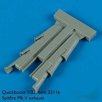 Quickboost Spitfire Mk V Exhaust for Hobbyboss Plastic Model Aircraft Accessory 1/32 Scale #32116