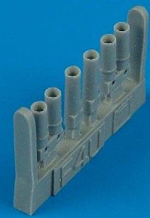 Quickboost F4U7 Exhaust for Hasegawa Plastic Model Aircraft Accessory 1/48 Scale #48186