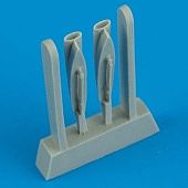 Quickboost F8 Air Scoops for Academy Plastic Model Aircraft Accessory 1/72 Scale #72107