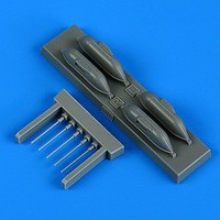 Quickboost Bf109G6/R6 Cannon Pods for FNM Plastic Model Aircraft Acc. Kit 1/72 Scale #72661