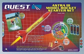 Astra III Model Rocket Starter Set Skill Level 1 HAZ Model Rocket Kit Starter Set #1406