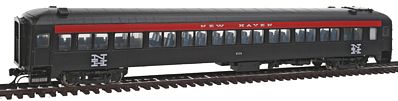 Rapido PS Osgood-Bradley 10-Window Smoker Coach, No Skirt - Ready to Run New Haven #8526 (McGinnis Scheme, black, red) - HO-Scale