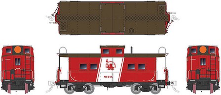 Northeast Steel Caboose Jersey Central #91529 Bachmann Trains HO Scale