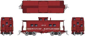 Rapido Northeastern-Style Steel Caboose Ready to Run Western Maryland 1869 (Boxcar Red, Speed Lettering)