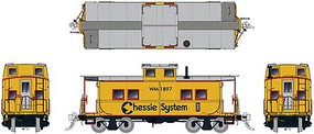 Rapido Northeastern-Style Steel Caboose Ready to Run Chessie System- 1835 (yellow, silver, blue, vermillion)