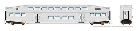 Rapido Bi-Level Commuter Coach - Ready to Run Undecorated Series IV (4 large window, welded)