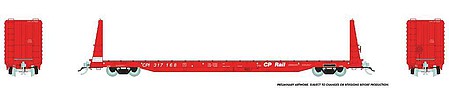 Rapido Marine Industries Bulkhead Flatcar 6-Pack - Ready to Run Canadian Pacific (Action Red)