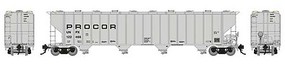 Rapido Procor 5820 Covered Hopper UNPX Mid Black HO Scale Model Train Freight Car #157006a Rapido Procor 5820 Covered Hopper UNPX Mid Black HO Scale Model Train Freight Car #157006a