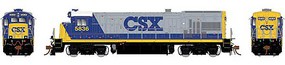Rapido GE B36-7 LokSound and DCC CSX 5836 (YN2, gray, blue, yellow, white Cab Roof, Ditch Lights) Rapido GE B36-7 LokSound and DCC CSX 5836 (YN2, gray, blue, yellow, white Cab Roof, Ditch Lights)
