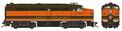 Rapido Alco FPA-2 - Standard DC Great Northern #278A (Pullman Green, Omaha Orange)