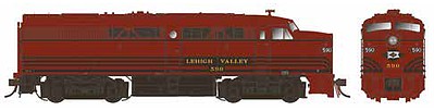 Rapido Alco FPA-2 w/LokSound & DCC Lehigh Valley #590 (As-Delivered, Cornell Red, black)