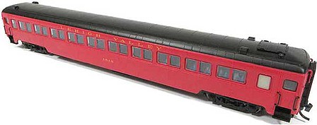 Rapido Osgood Bradley Lightweight 10-Window Coach with Skirts - Ready to Run Lehigh Valley 1517 (red, Hatch Roof) - N-Scale