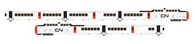 Rapido N TurboTrain w/DCC & Sound Set, CN (5) Rapido N TurboTrain w/DCC & Sound Set, CN (5)