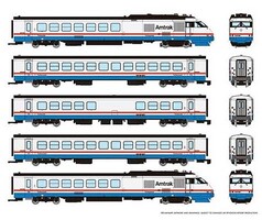 Rapido N Turbo Liner Amtrak Ph-III Set#2 W/sd