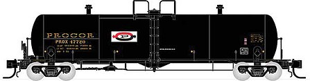 Rapido Procor GP20 20,000-Gallon Tank Car - Ready to Run Procor Ltd. PROX 2 (As Delivered, black, yellow, Split P Logo) - N-Scale