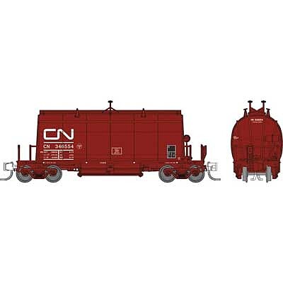 Rapido Long Barrel Ore Hopper - Ready to Run Canadian National (mineral brown, noodle logo) - N-Scale