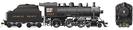 Rapido Class D10h 4-6-0 - LokSound and DCC Canadian Pacific 1027 (black, graphite)