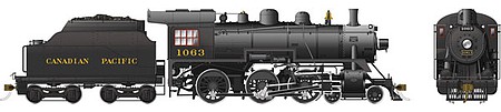 Rapido Class D10k 4-6-0 - LokSound and DCC Canadian Pacific 1063 (black, graphite)