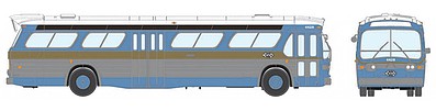 Rapido 1959-1986 GM New Look/Fishbowl Bus - Deluxe Lighted - Assembled St. Louis (Bi-State) #4366 (silver, blue, white)