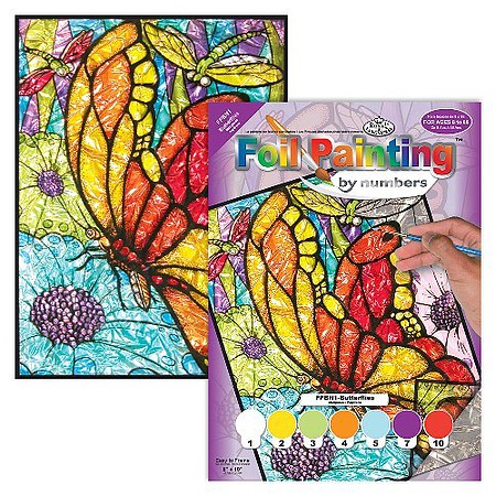 Royal-Brush Butterflies Foil Paint by Number Ages 8+ (8x10)
