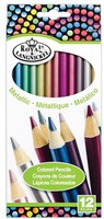 Royal-Brush Cool Art 12pc Metallic Colored Pencil Set