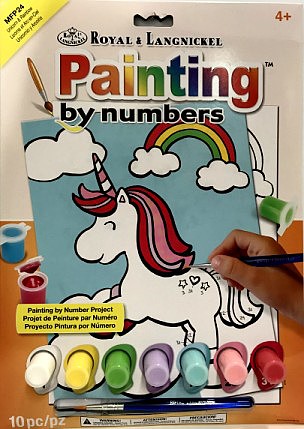 Royal-Brush Unicorn & Rainbow Paint by Number Age 4+ (8.75x11.75)