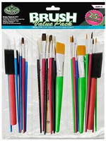 Royal-Brush Assorted Taklon Brushes 12pc Value Pack