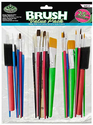Royal-Brush Assorted Craft Brushes 25pc Value Pack