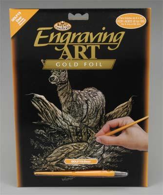 Royal-Brush Gold Foil Engraving Art Deer Scratch Art Metal Art Kit #golf15