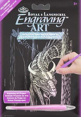 Royal-Brush Mini Holographic Engravng Art Forest Dragon Scratch Art Metal Art Kit #holomin-105