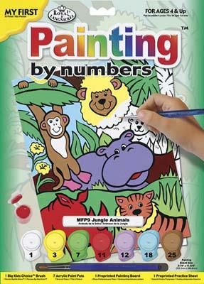 Royal-Brush My 1st PBN Jungle Animal 9x12 Paint By Number Kit #mfp9