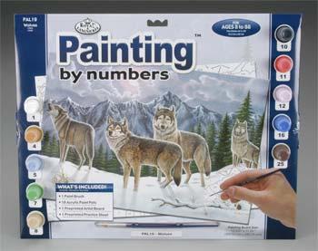 Royal-Brush PBN Wolves 15x11-1/4 Paint By Number Kit #pal19