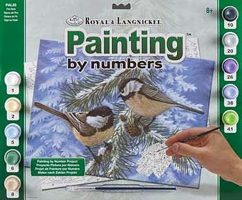 Royal-Brush Adult PBN Pine Birds Paint By Number Kit #pal33