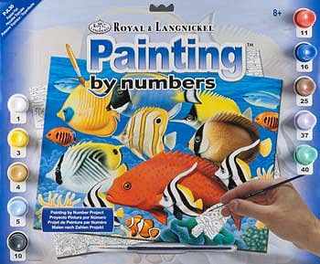 Royal-Brush Junior PBN Large Tropical Fish Paint By Number Kit #pjl30