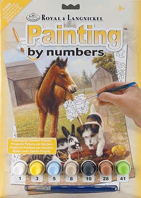 Royal-Brush Junior PBN Small Lunch With Friends Paint By Number Kit #pjs55