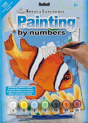 Royal-Brush Junior PBN Small Clown Fish Paint By Number Kit #pjs56
