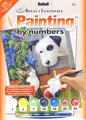 Royal-Brush Junior PBN Small Friends At Play Paint By Number Kit #pjs66