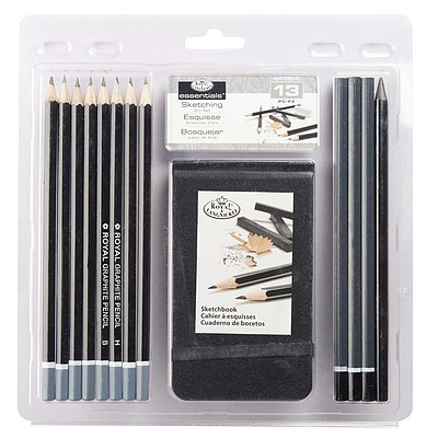 Royal-Brush 3T-Sketching Pencil w/Sketchbook Drawing Kit #rart-2101