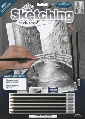 Royal-Brush Sketching Made Easy Venice Bridge 9x12 Drawing Kit #skbn3