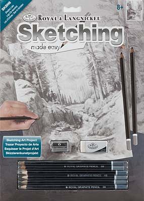 Royal-Brush Sketch Easy Shadow Lake Drawing Kit #skbn6