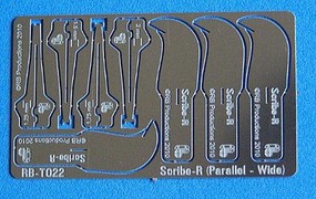 RB Scibe-R Parallel Wide Panel Scribing Tool w/4 Blades- 1.25, 1.5, 1.75, 2mm (use w/hobby knife #1 handle) RB Scibe-R Parallel Wide Panel Scribing Tool w/4 Blades- 1.25, 1.5, 1.75, 2mm (use w/hobby knife #1 handle)