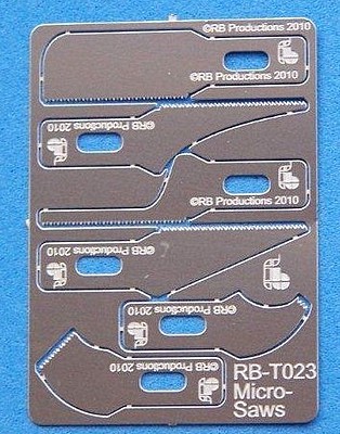 RB Micro Saw Set- (22+/cm 2 ea- curved, tapered, straight) (use w/hobby knife #1 handle)