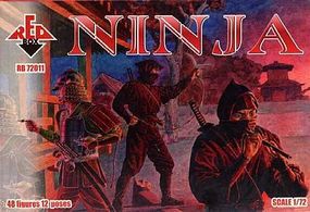 Red-Box Ninja Soldiers (48) Plastic Model Military Figure 1/72 Scale #72011 Red-Box Ninja Soldiers (48) Plastic Model Military Figure 1/72 Scale #72011