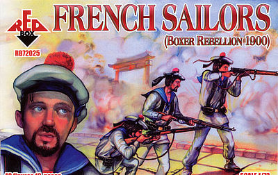 Red-Box French Sailors Boxer Rebellion 1900 (48) Plastic Model Military Figure 1/72 Scale #72025