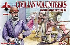 Red-Box Civilian Volunteers Boxer Rebellion 1900 (56) Plastic Model Military Figure 1/72 #72028 Red-Box Civilian Volunteers Boxer Rebellion 1900 (56) Plastic Model Military Figure 1/72 #72028