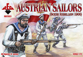 Red-Box Austrian Sailors Boxer Rebellion 1900 (48) Plastic Model Military Figure 1/72 Scale #72031 Red-Box Austrian Sailors Boxer Rebellion 1900 (48) Plastic Model Military Figure 1/72 Scale #72031