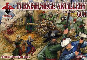 Red-Box Turkish Siege Artillery XVI Century Plastic Model Military Figures 1/72 Scale #72069