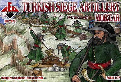 Red-Box Turkish Siege Artillery Mortar XVI-XVII Century Plastic Model Military Figures 1/72 #72070