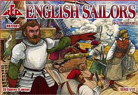 Red-Box English Sailors XVI-XVII Century Plastic Model Military Figures 1/72 Scale #72081 Red-Box English Sailors XVI-XVII Century Plastic Model Military Figures 1/72 Scale #72081